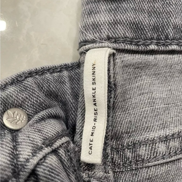 Rag And Bone Woman’s Jeans Size 27 Light Grey Mid Rise Skinny Ankle Zipper Front - Picture 4 of 6